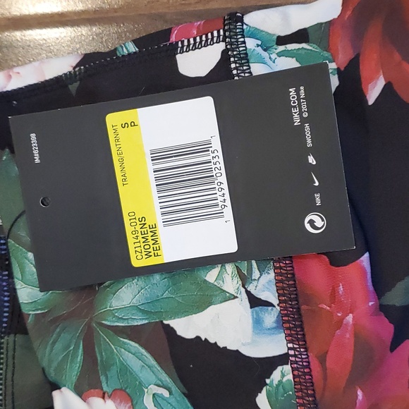 NIKE DRI FIT ONE ICON CLASH FLORAL 7" BIKE TIGHT TRAINING SHORTS Size Small - Picture 5 of 13